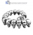Rvs bikers armband " Skull " .