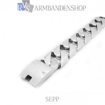 Rvs stalen armband "Sepp". Rvs stalen armband "Sepp".