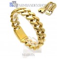 Rvs Gold plated armband "Marvin".