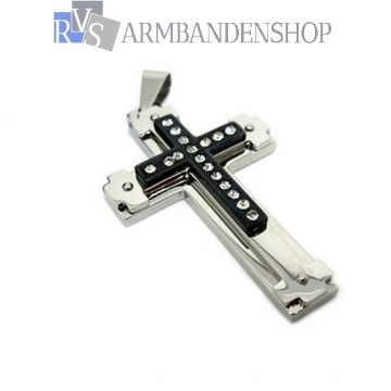 Rvs kruis hanger incl. ketting Rvs kruis hanger incl. ketting