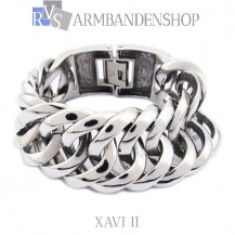 Rvs armband Xavi II" 18, 19, 20 of 21,5 cm en 2 cm breed."