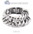 Rvs armband Xavi II" 18, 19, 20 of 21,5 cm en 2 cm breed."