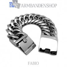 Rvs armband Fabio" 21 cm."