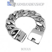 Rvs armband Boyan" 21,8 cm."