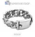 Rvs armband Borak" 21 cm."