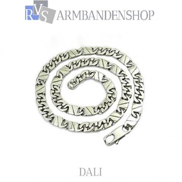 Rvs ketting  "Dali".