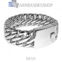 Rvs armband Dean" 23 cm."