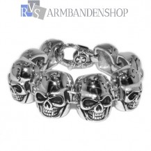 Rvs armband Skull" 20,9 cm."