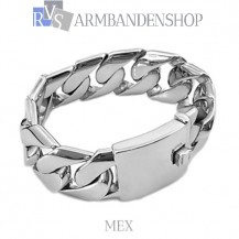 Rvs armband  Mex" 19,8 cm."