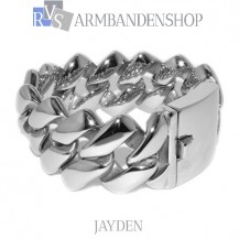 Rvs armband Jayden" 22,7 cm."