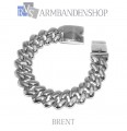 Rvs armband Brent" 23 cm"