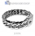 Rvs armband Justin" 21,7 cm"