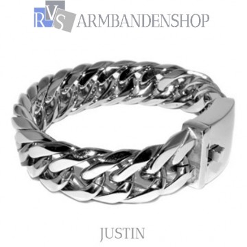 Rvs stalen armband "Justin". Rvs stalen armband "Justin".