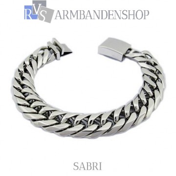 Rvs stalen armband "Sabri" 22.5 cm. Rvs stalen armband "Sabri" 22.5 cm.
