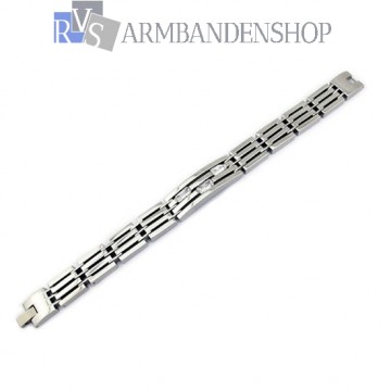 Rvs stalen heren armband 21 cm. Rvs stalen heren armband 21 cm.