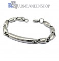 Rvs stalen armband 21,5 cm.