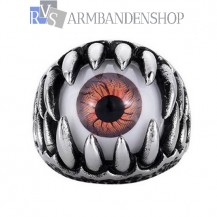 Rvs eyeball claw ring.