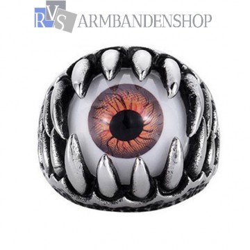 Rvs eyeball claw ring. Rvs eyeball claw ring.