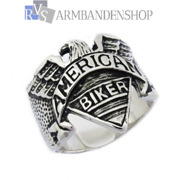 Rvs American Biker ring. Rvs American Biker ring.