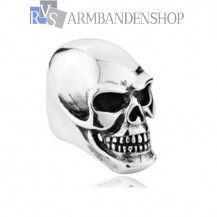 Rvs big skull ring.