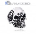 Rvs Skull ring.