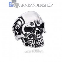 Rvs Skull ring.