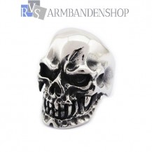 Rvs Skull ring.