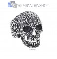 Rvs Skull ring.