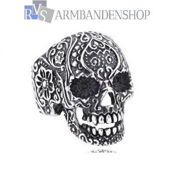 Rvs Skull ring.