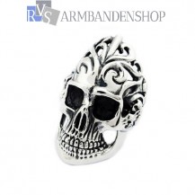 Rvs big skull ring.