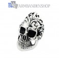 Rvs big skull ring.