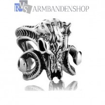 Rvs Ovis Ram Skull ring.