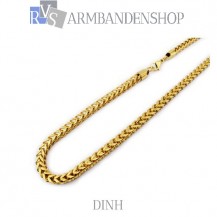 RVS Gold-color ketting Dinh"  59 cm."