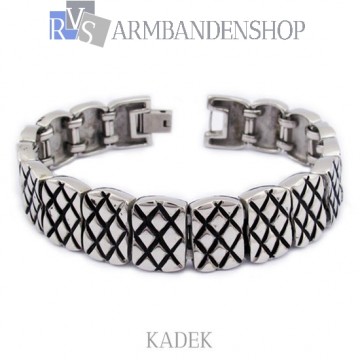 Rvs armband "Kadek" 21.5 cm.