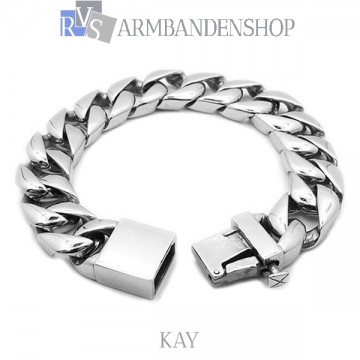 Rvs stalen armband "Kay". Rvs stalen armband "Kay".