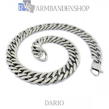 Rvs brede ketting "Dario". Rvs brede ketting "Dario".