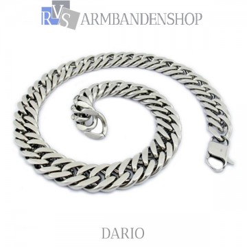 Rvs brede ketting "Dario".