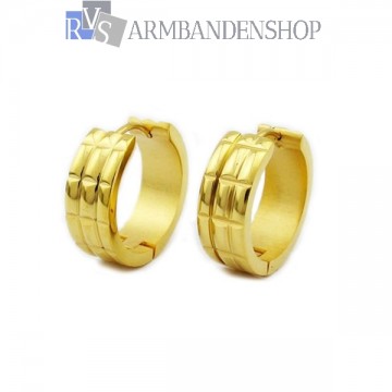 Rvs "gouden" creolen. Rvs "gouden" creolen.