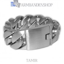 Matte rvs armband geborsteld staal "Tamir".