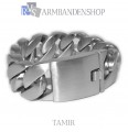 Matte rvs armband geborsteld staal "Tamir".