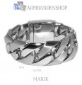 Mat en glans rvs armband geborsteld staal "Marik".