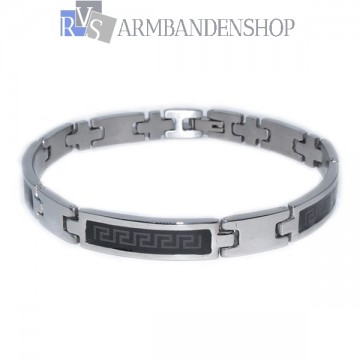Rvs armband "greek" 20.8 cm. Rvs armband "greek" 20.8 cm.