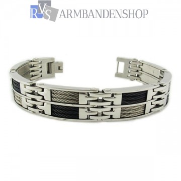 Rvs stalen armband 19 cm.