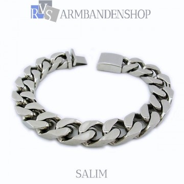 Rvs stalen armband "Salim" 21 cm.