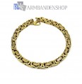 Rvs Gold-color koningsschakel armband.