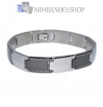 Rvs stalen heren armband 20.5 cm.