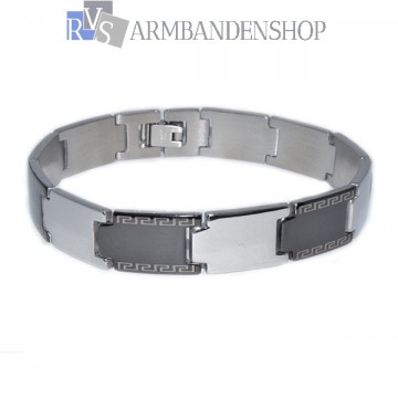 Rvs stalen heren armband 20.5 cm.