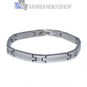 Rvs stalen armband 19.3 cm.