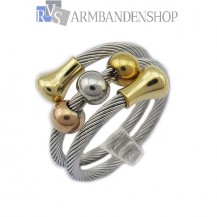 Rvs verstelbare wire ring