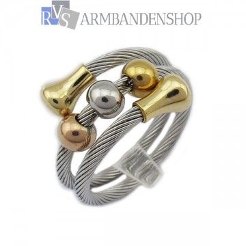 Rvs verstelbare wire ring